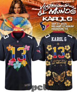 Houston Texans x Karol G Viajando Por El Mundo Tropitour 2026 Football Jersey