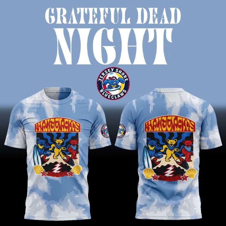 Jersey Shore BlueClaws Grateful Dead Night T-Shirt Jersey Shore BlueClaws Grateful Dead Night T-Shirt