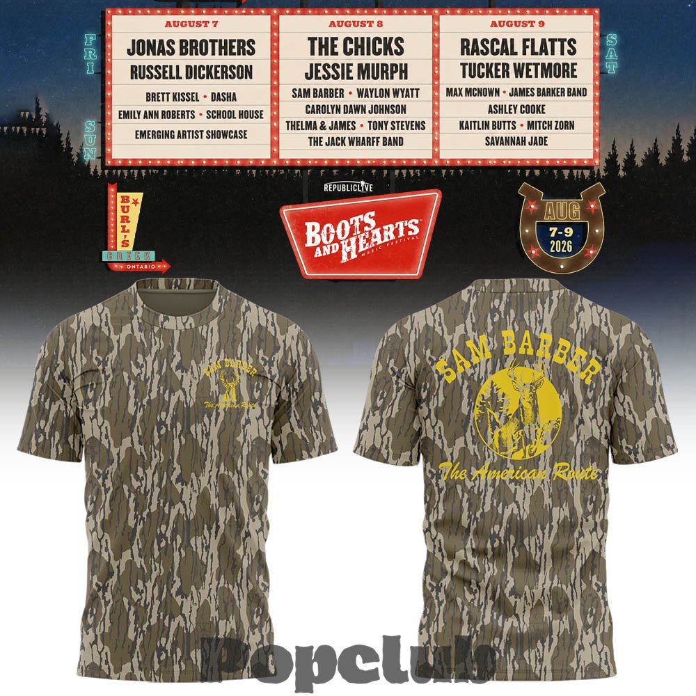 Jonas Brothers Boots And Hearts Festival 2026 3D Shirt Jonas Brothers Boots And Hearts Festival 2026 3D Shirt
