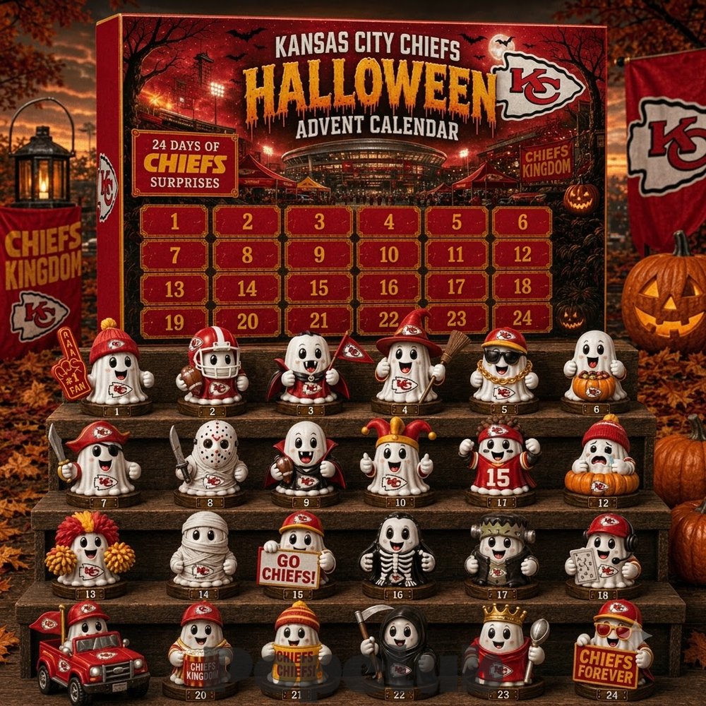 Kansas City Chiefs Halloween 2026 Advent Calendar 24 Days Countdown Figurine Set Kansas City Chiefs Halloween 2026 Advent Calendar 24 Days Countdown Figurine Set