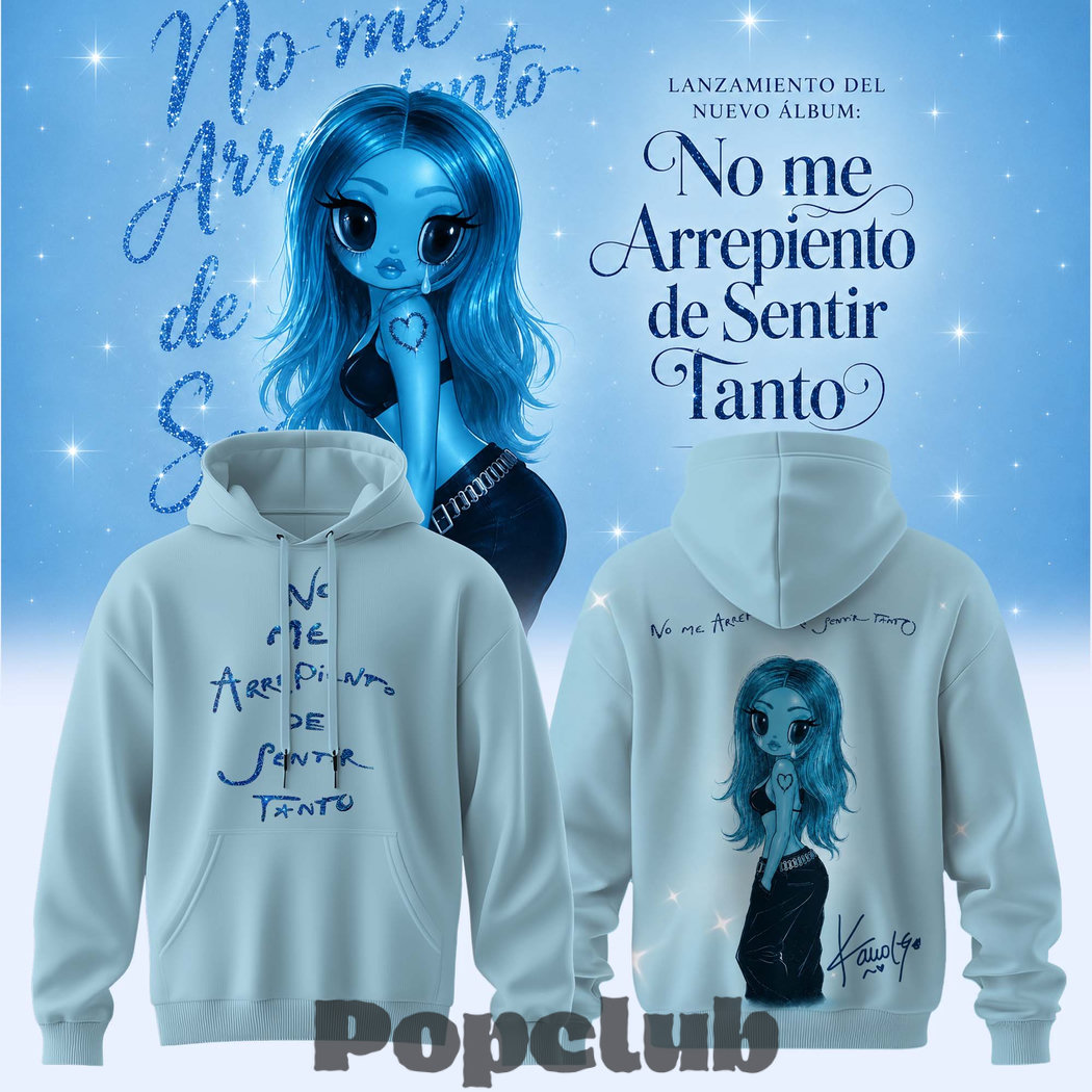 Karol G Album “NO ME ARREPIENTO DE SENTIR TANTO” Limited Edition Signature Hoodie Karol G Album “NO ME ARREPIENTO DE SENTIR TANTO” Limited Edition Signature Hoodie
