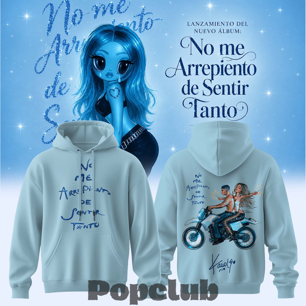 Karol G Album “NO ME ARREPIENTO DE SENTIR TANTO” Limited Edition Signature Hoodie Karol G Album “NO ME ARREPIENTO DE SENTIR TANTO” Limited Edition Signature Hoodie