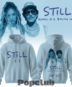 Karol G & Bruno Mars “STILL” Limited Edition Signature Hoodie Karol G & Bruno Mars “STILL” Limited Edition Signature Hoodie
