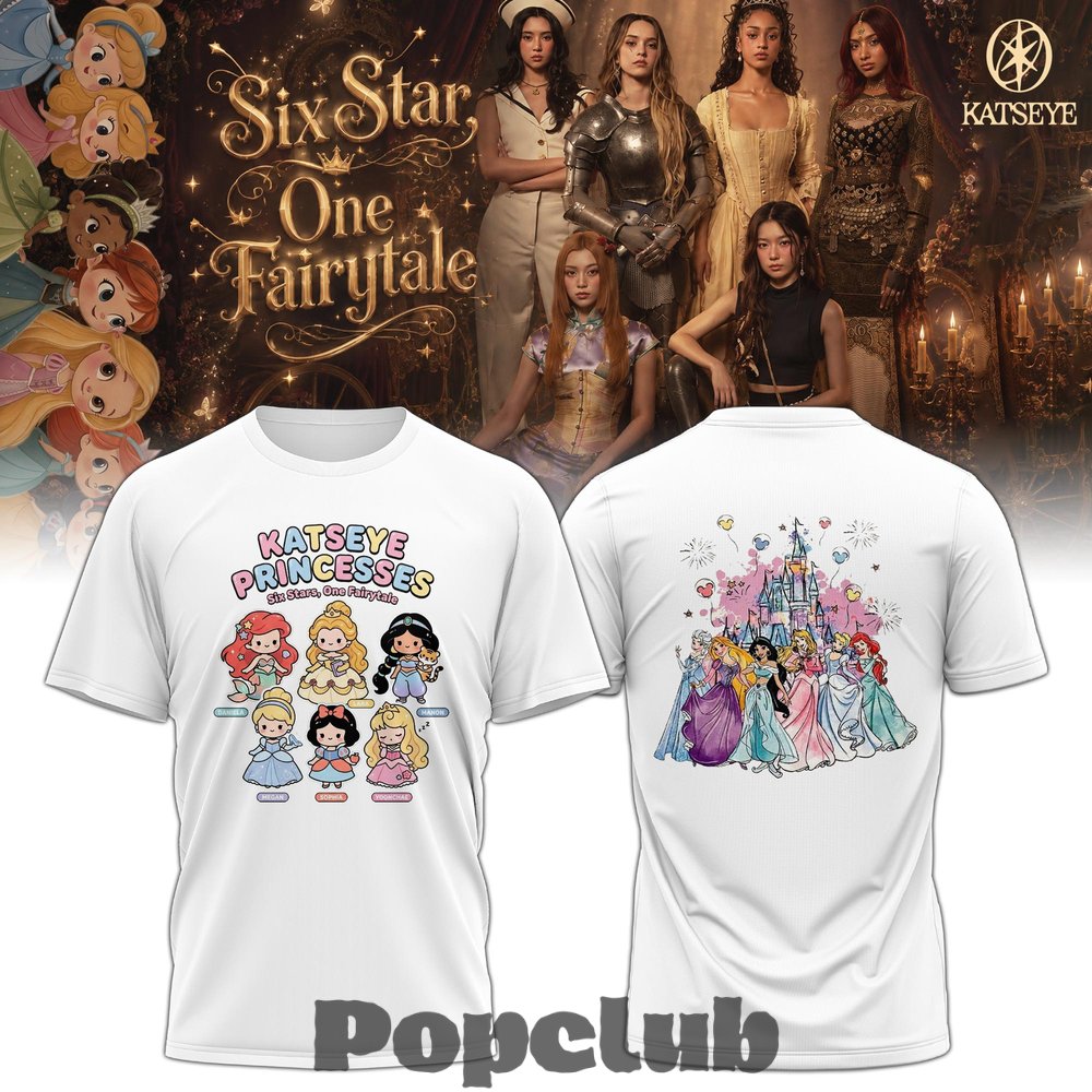 Katseye Six Star One Fairytale T-Shirt for EYEKONS Katseye Six Star One Fairytale T-Shirt for EYEKONS
