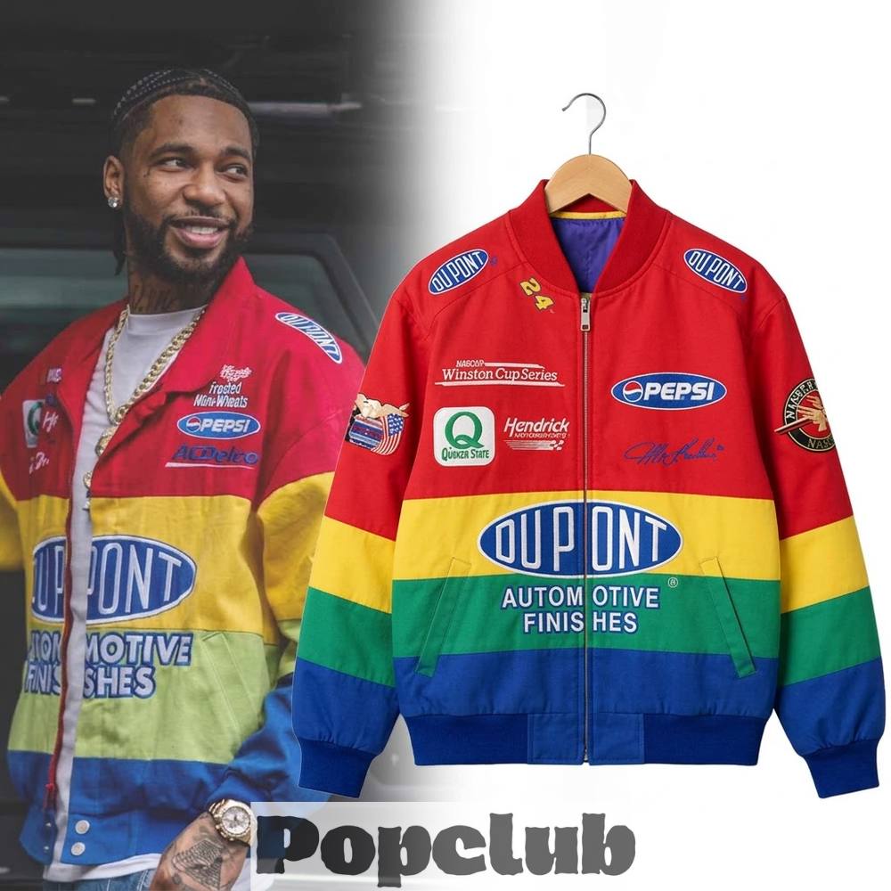 Key Glock Jeff Gordon NASCAR Bomber Jacket Key Glock Jeff Gordon NASCAR Bomber Jacket