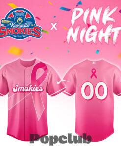 Knoxville Smokies Pink Night Fight Cancer Custom Baseball Jersey