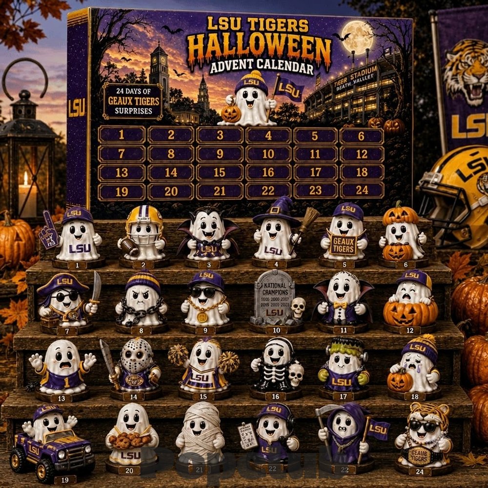 LSU Tigers Halloween 2026 Advent Calendar 24 Days Countdown Figurine Set LSU Tigers Halloween 2026 Advent Calendar 24 Days Countdown Figurine Set