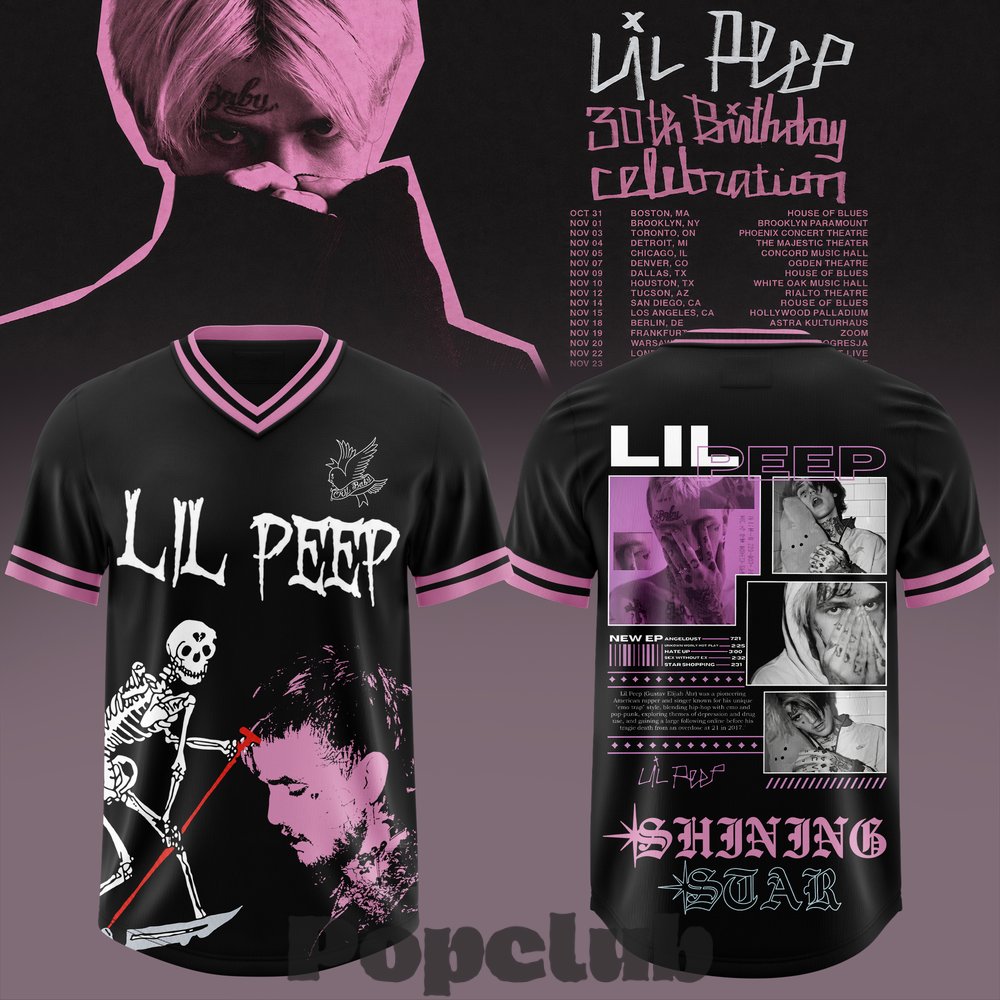 Lil Peep 30th Birthday Celebration 2026 Tour Special Football Jersey Lil Peep 30th Birthday Celebration 2026 Tour Special Football Jersey