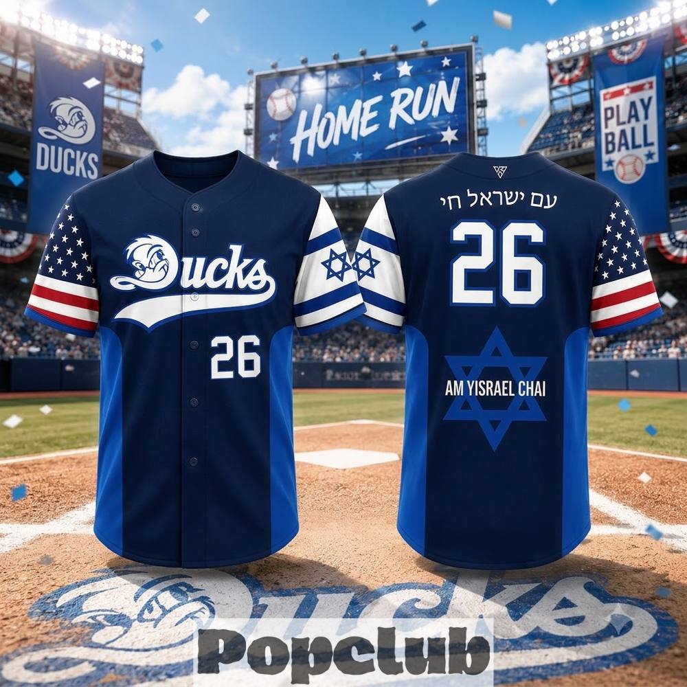Long Island Ducks Jewish Heritage Night Baseball Jersey Long Island Ducks Jewish Heritage Night Baseball Jersey