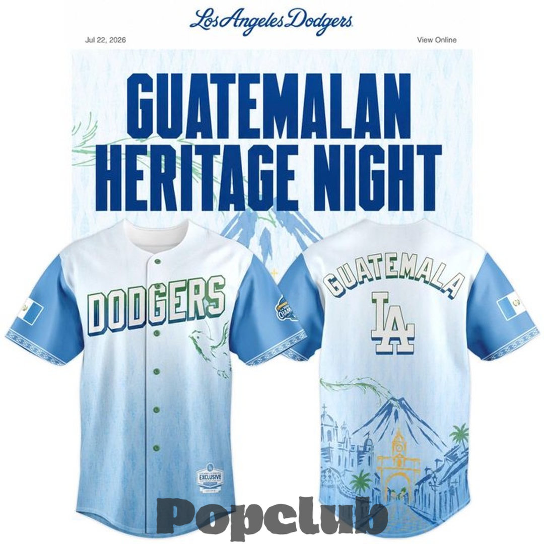 Los Angeles Dodgers x Guatemalan Heritage Night 2026 Baseball Jersey Los Angeles Dodgers x Guatemalan Heritage Night 2026 Baseball Jersey