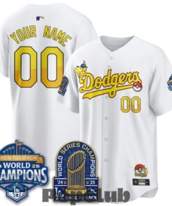 Los Angeles Dodgers x Pokémon 2026 Custom Baseball Jersey Los Angeles Dodgers x Pokémon 2026 Custom Baseball Jersey