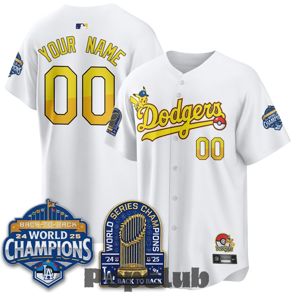 Los Angeles Dodgers x Pokémon 2026 Custom Baseball Jersey Los Angeles Dodgers x Pokémon 2026 Custom Baseball Jersey