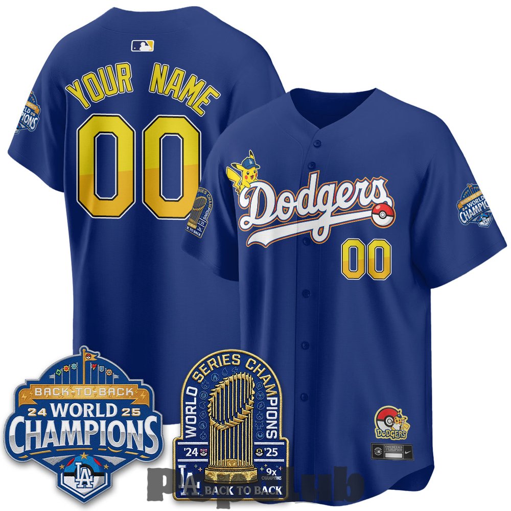 Los Angeles Dodgers x Pokémon 2026 Custom Baseball Jersey Los Angeles Dodgers x Pokémon 2026 Custom Baseball Jersey