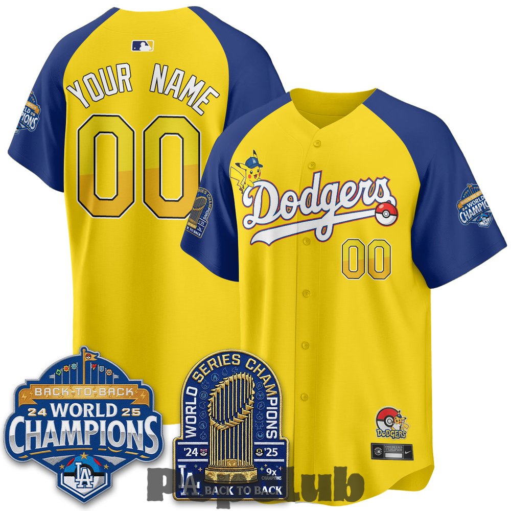 Los Angeles Dodgers x Pokémon 2026 Custom Baseball Jersey Los Angeles Dodgers x Pokémon 2026 Custom Baseball Jersey