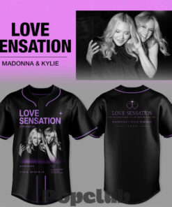 Madonna & Kylie Love Sensation Vintage Style Baseball Jersey