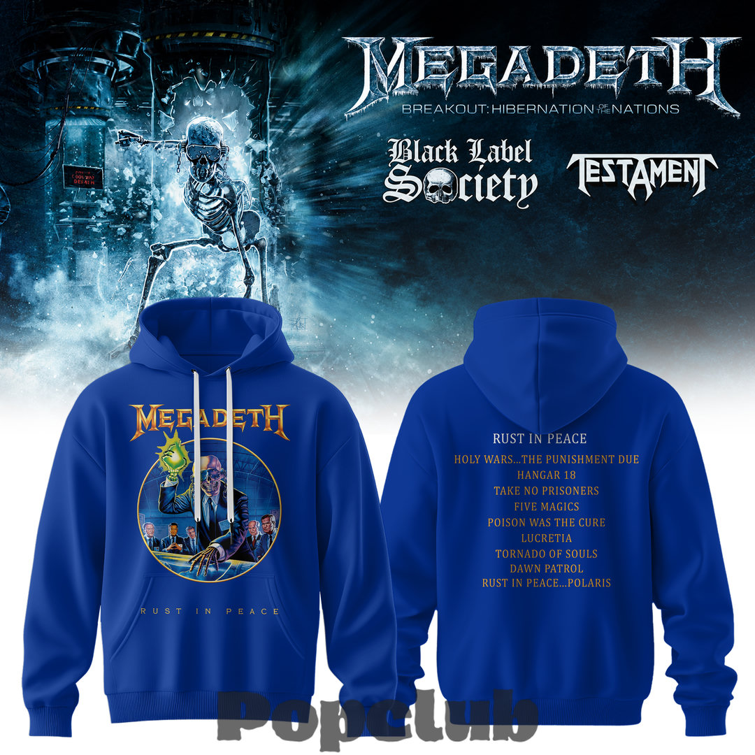 Megadeth Breakout: Hibernation of Nations Europe Tour 2026 Hoodie Megadeth Breakout: Hibernation of Nations Europe Tour 2026 Hoodie