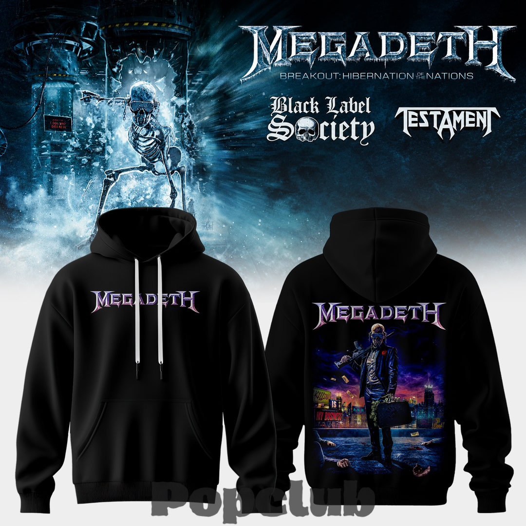 Megadeth Breakout: Hibernation of Nations Europe Tour 2026 Special Hoodie Megadeth Breakout: Hibernation of Nations Europe Tour 2026 Special Hoodie
