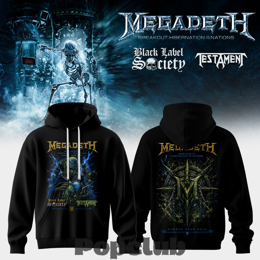 Megadeth Breakout: Hibernation of Nations Europe Tour 2026 Special Hoodie Megadeth Breakout: Hibernation of Nations Europe Tour 2026 Special Hoodie