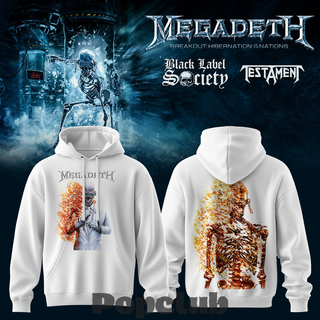Megadeth Breakout: Hibernation of Nations Europe Tour 2026 Special Hoodie Megadeth Breakout: Hibernation of Nations Europe Tour 2026 Special Hoodie