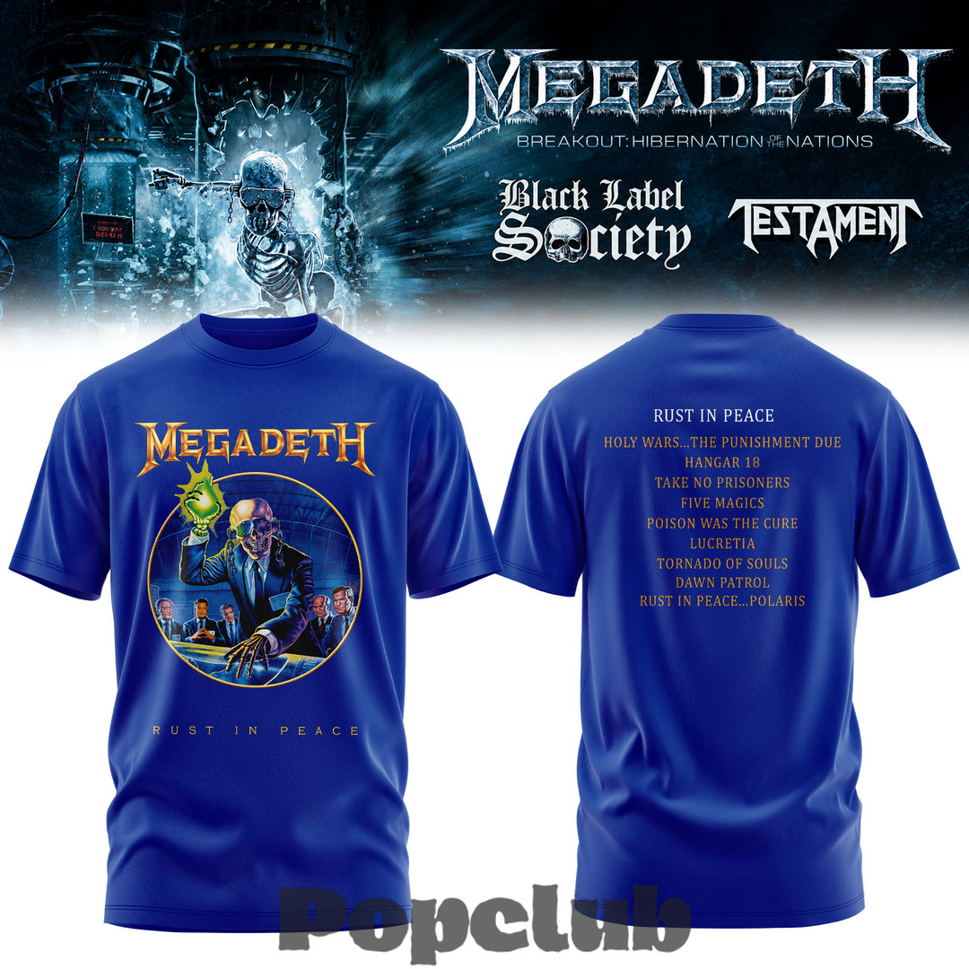 Megadeth Breakout: Hibernation of Nations Europe Tour 2026 Special T-Shirt Megadeth Breakout: Hibernation of Nations Europe Tour 2026 Special T-Shirt