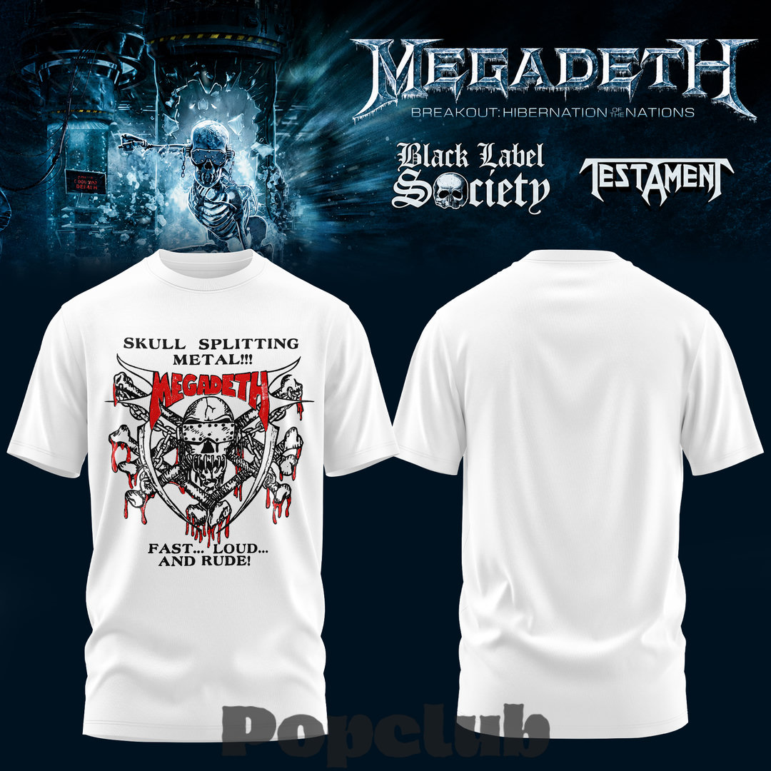 Megadeth Breakout: Hibernation of Nations Europe Tour 2026 Special T-Shirt Megadeth Breakout: Hibernation of Nations Europe Tour 2026 Special T-Shirt