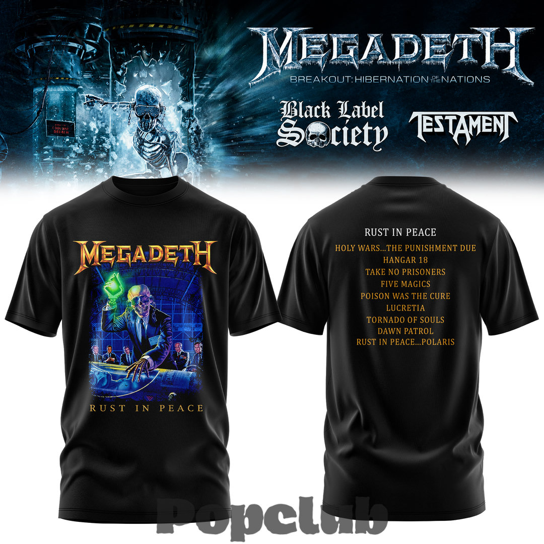 Megadeth Breakout: Hibernation of Nations Europe Tour 2026 Special T-Shirt Megadeth Breakout: Hibernation of Nations Europe Tour 2026 Special T-Shirt