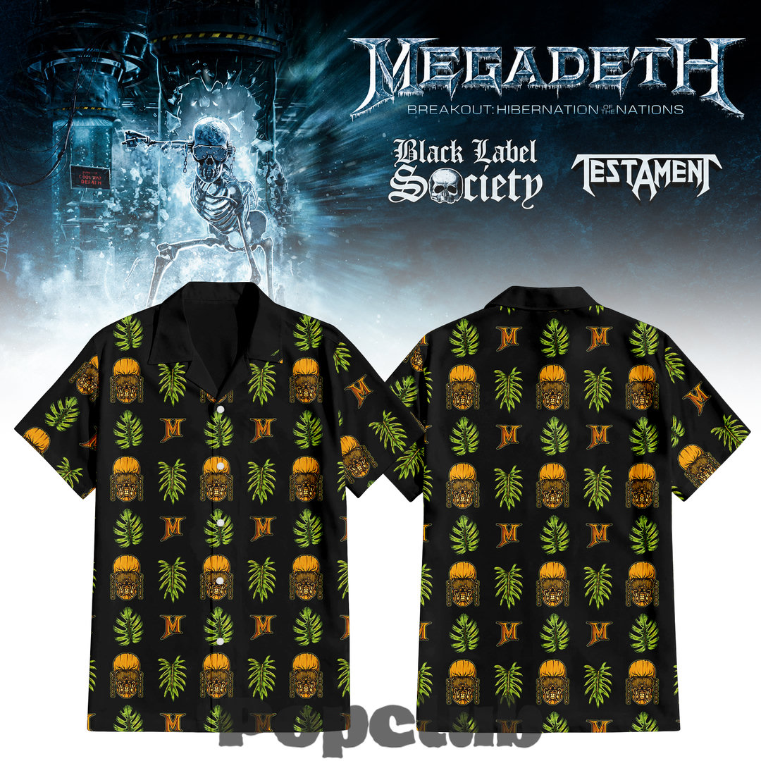 Megadeth Breakout: Hibernation of Nations Europe Tour 2026 Tiki Vic Hawaiian Shirt Megadeth Breakout: Hibernation of Nations Europe Tour 2026 Tiki Vic Hawaiian Shirt