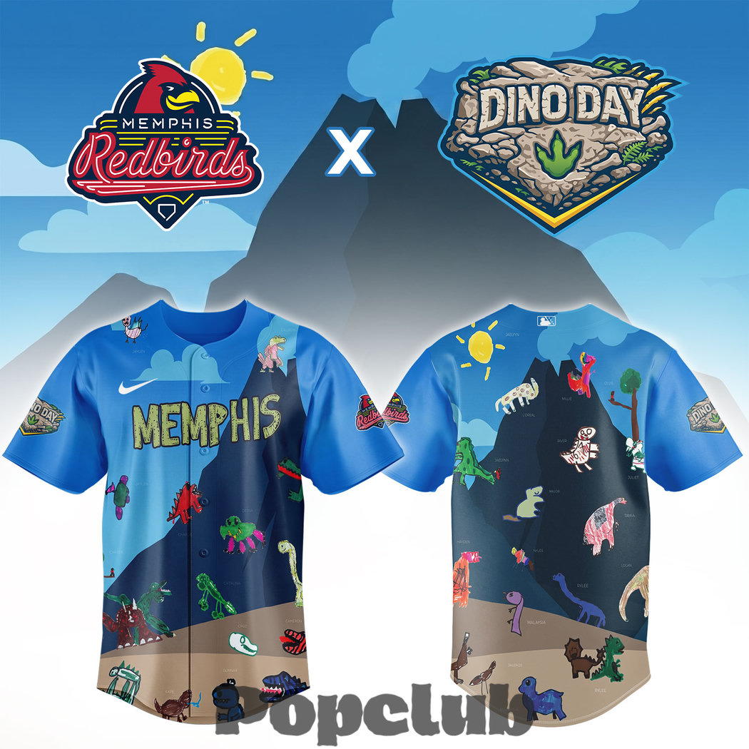 Memphis Redbirds Dino Day Custom Jersey Memphis Redbirds Dino Day Custom Jersey