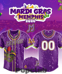 Memphis Redbirds Mardi Gras Custom Jersey Memphis Redbirds Mardi Gras Custom Jersey