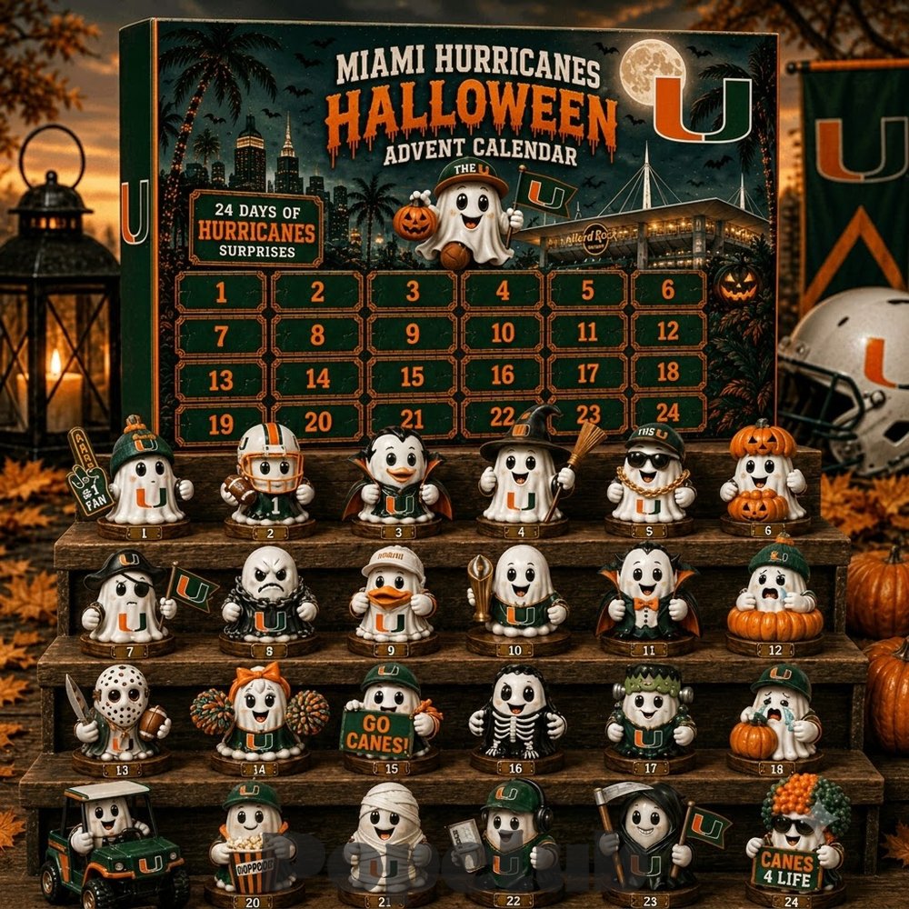 Miami Hurricanes Halloween 2026 Advent Calendar 24 Days Countdown Figurine Set Miami Hurricanes Halloween 2026 Advent Calendar 24 Days Countdown Figurine Set
