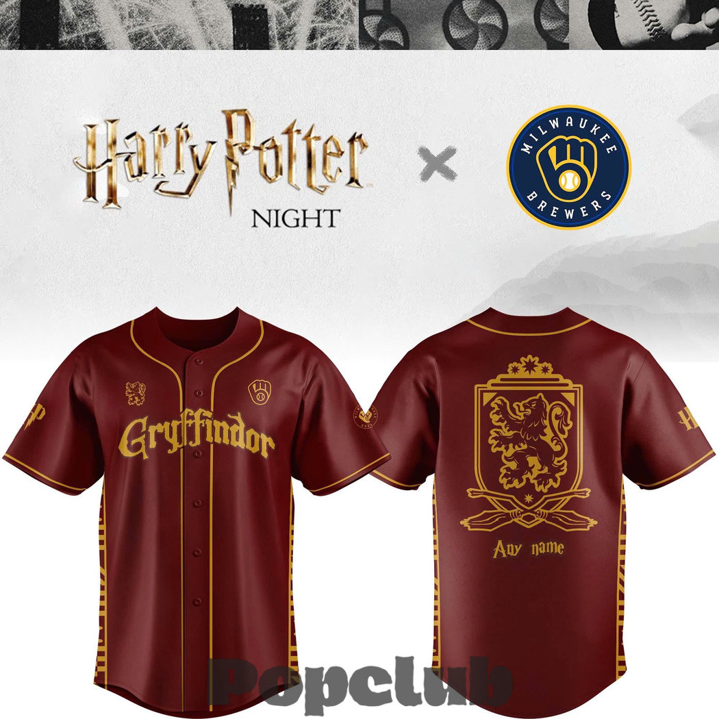 Milwaukee Brewers x Gryffindor Special Jersey Milwaukee Brewers x Gryffindor Special Jersey