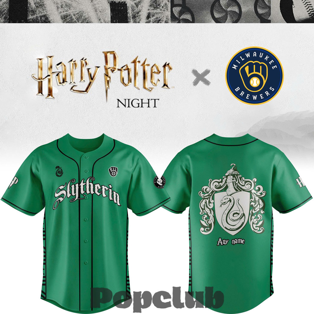 Milwaukee Brewers x Slytherin House Special Jersey Milwaukee Brewers x Slytherin House Special Jersey