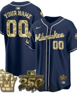 Milwaukee Brewers Salute to Service 2026 Custom Baseball Jersey