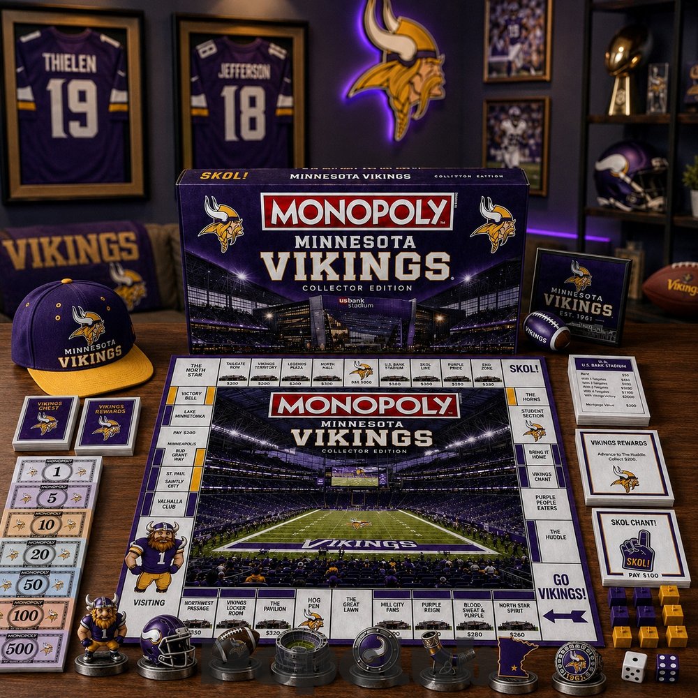 Minnesota Vikings Monopoly Board Game Minnesota Vikings Monopoly Board Game