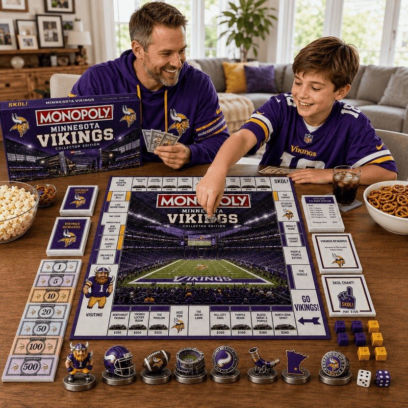 Minnesota Vikings Monopoly Board Game Minnesota Vikings Monopoly Board Game
