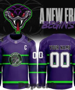 Monroe Moccasins A New Era Begins 2026 Custom Purple Hockey Jersey