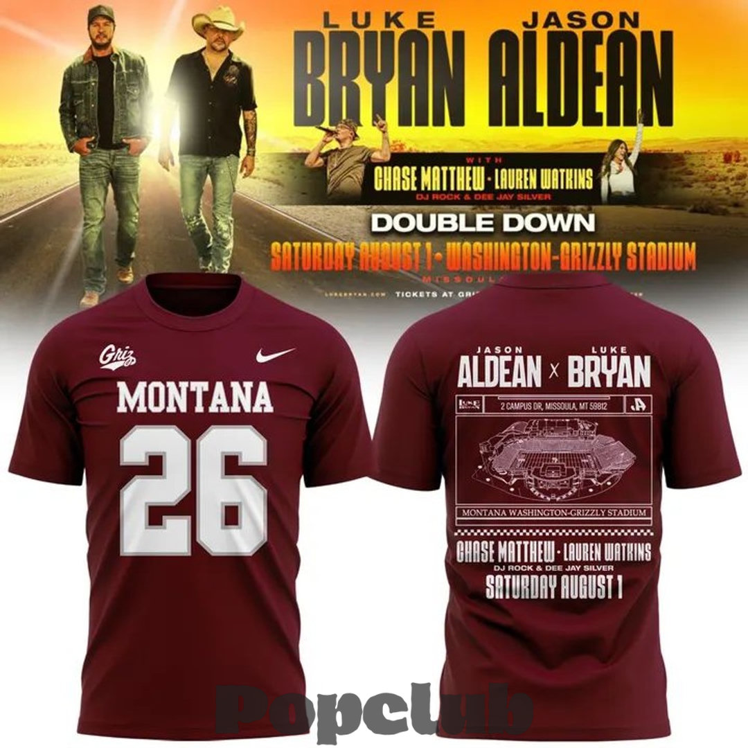 Montana Grizzlies x Jason Aldean And Luke Bryan Special T-Shirt Montana Grizzlies x Jason Aldean And Luke Bryan Special T-Shirt