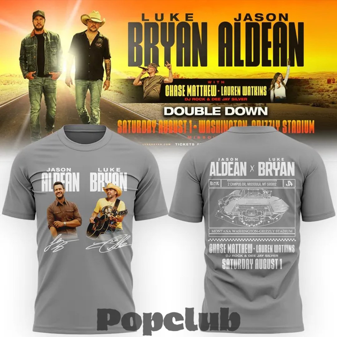 Montana Grizzlies x Jason Aldean And Luke Bryan Special T-Shirt Montana Grizzlies x Jason Aldean And Luke Bryan Special T-Shirt