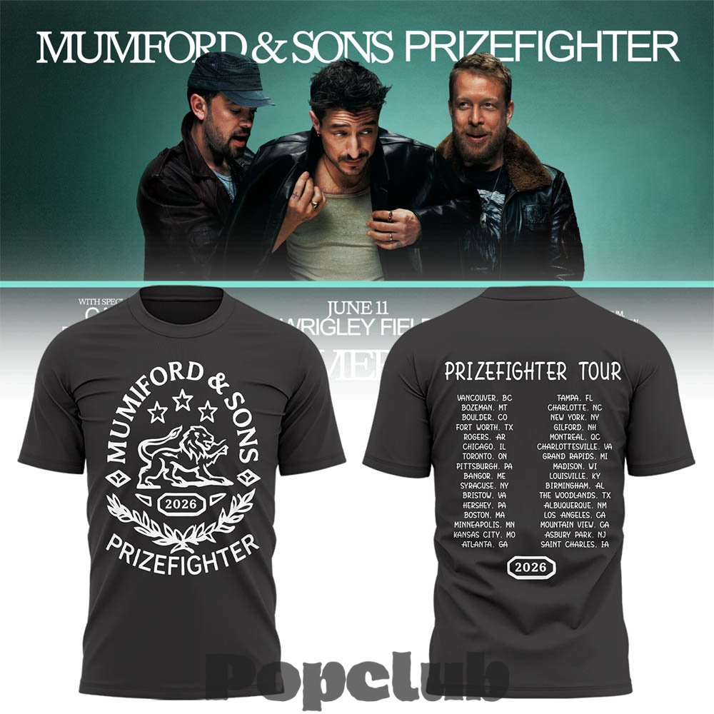 Mumford And Sons Prizefighter Tour 2026 T-Shirt Mumford And Sons Prizefighter Tour 2026 T-Shirt