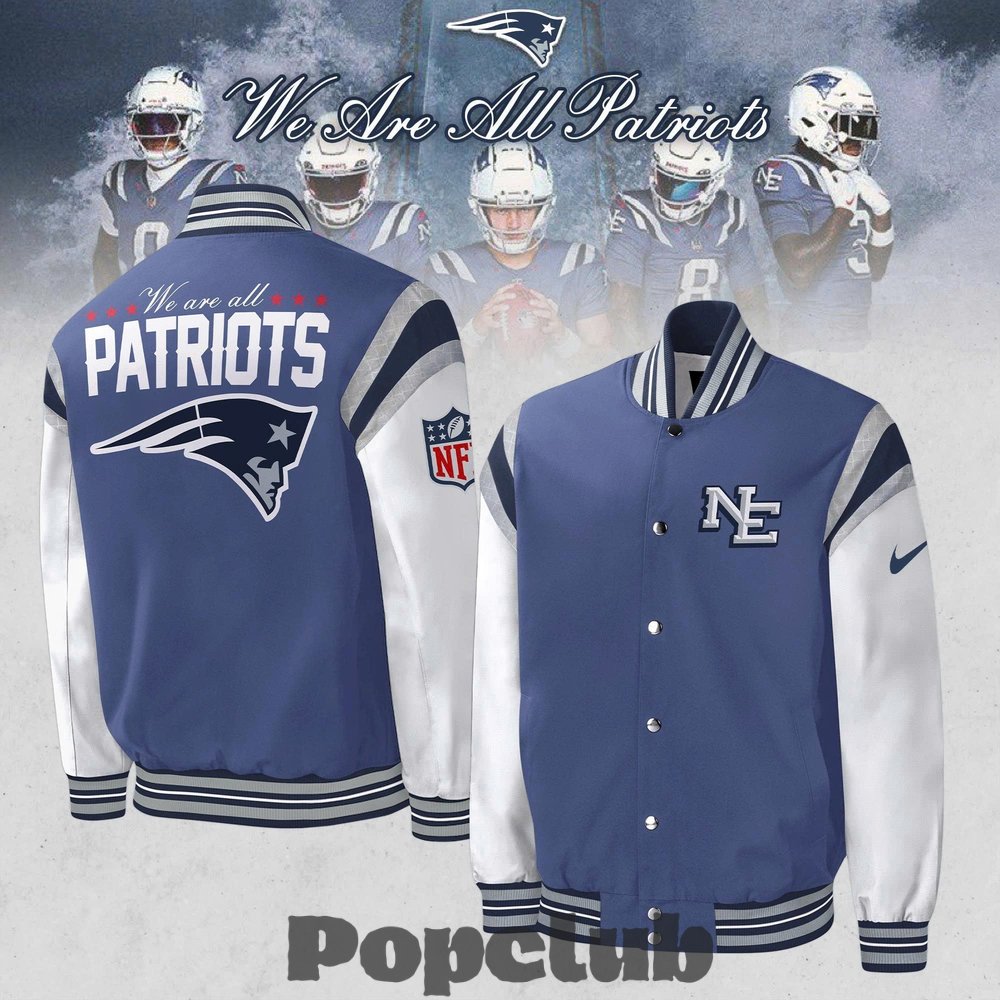 New England Patriots 2026 Rivalries Nor’Easter Storm Blue Bomber Jacket New England Patriots 2026 Rivalries Nor’Easter Storm Blue Bomber Jacket