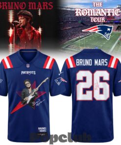New England Patriots x Bruno Mars – The Romantic Tour 2026 Football Jersey