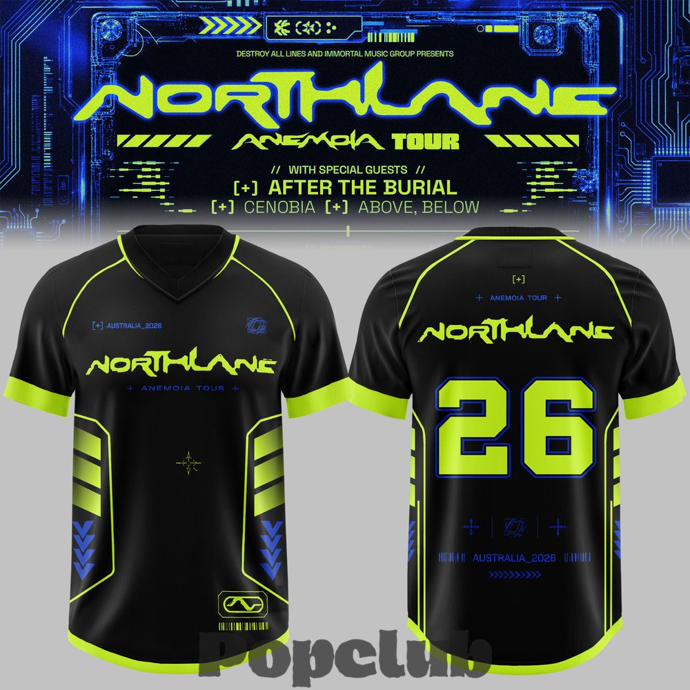 Northlane The Anemoia Tour 2026 Special Football Jersey Northlane The Anemoia Tour 2026 Special Football Jersey