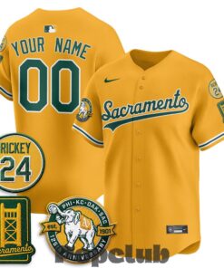 Oakland Athletics 2026 Alternate Sacramento – Celebrating 125 Years – Custom Baseball Jersey