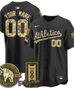 Oakland Athletics Military Appreciation Game Day Custom Baseball Jersey