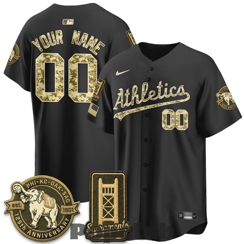 Oakland Athletics Military Appreciation Game Day Custom Baseball Jersey Oakland Athletics Military Appreciation Game Day Custom Baseball Jersey