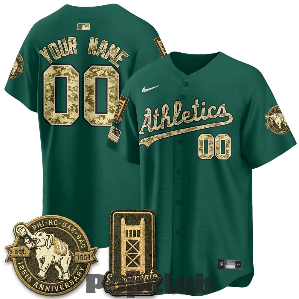Oakland Athletics Military Appreciation Game Day Custom Baseball Jersey Oakland Athletics Military Appreciation Game Day Custom Baseball Jersey