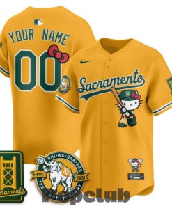 Oakland Athletics x Hello Kitty 2026 Custom Baseball Jersey Oakland Athletics x Hello Kitty 2026 Custom Baseball Jersey