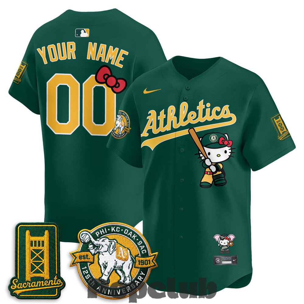 Oakland Athletics x Hello Kitty 2026 Custom Baseball Jersey Oakland Athletics x Hello Kitty 2026 Custom Baseball Jersey