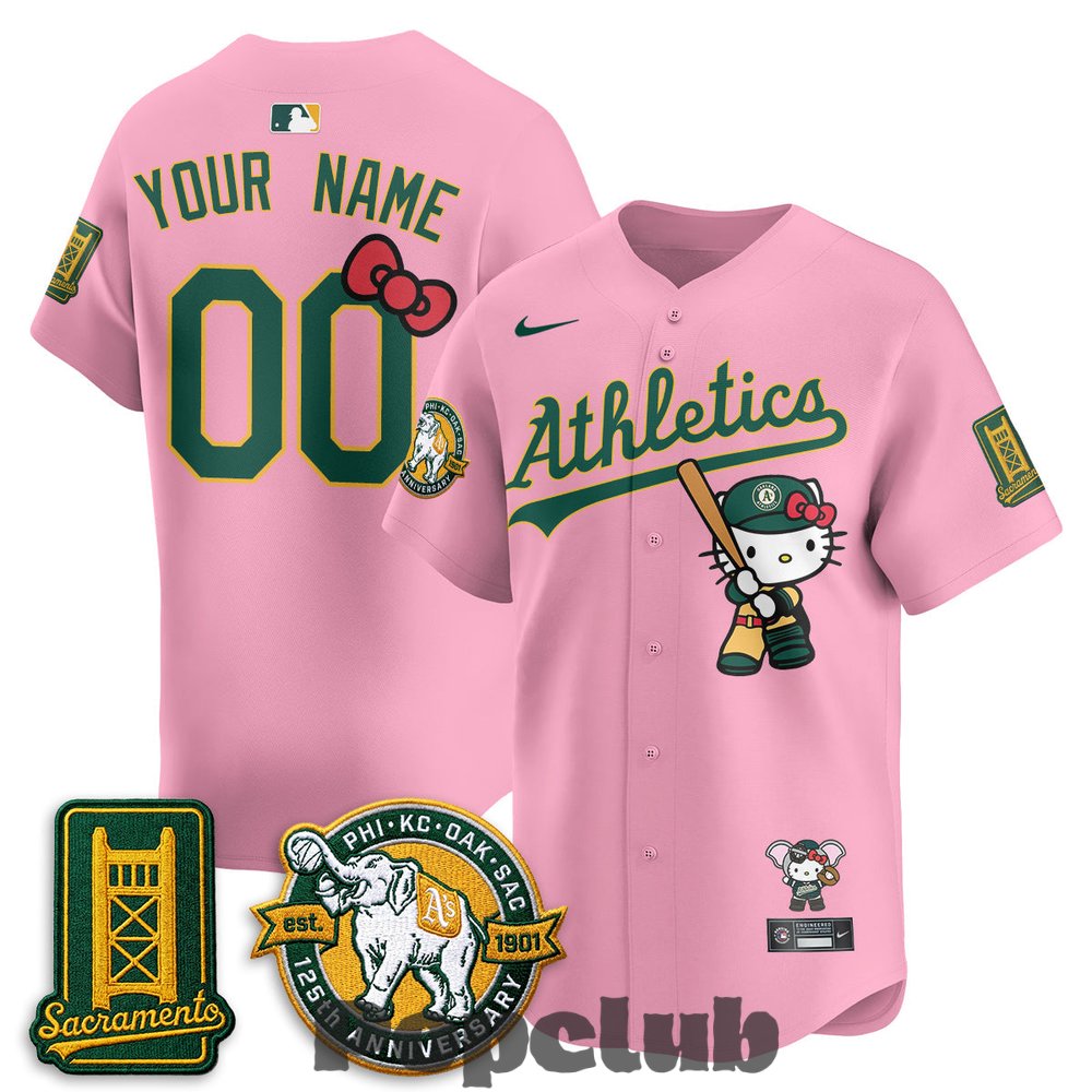 Oakland Athletics x Hello Kitty 2026 Custom Baseball Jersey Oakland Athletics x Hello Kitty 2026 Custom Baseball Jersey