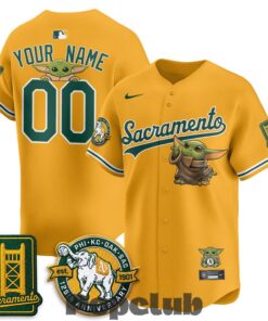 Oakland Athletics x Star Wars Baby Yoda 2026 Custom Baseball Jersey Oakland Athletics x Star Wars Baby Yoda 2026 Custom Baseball Jersey